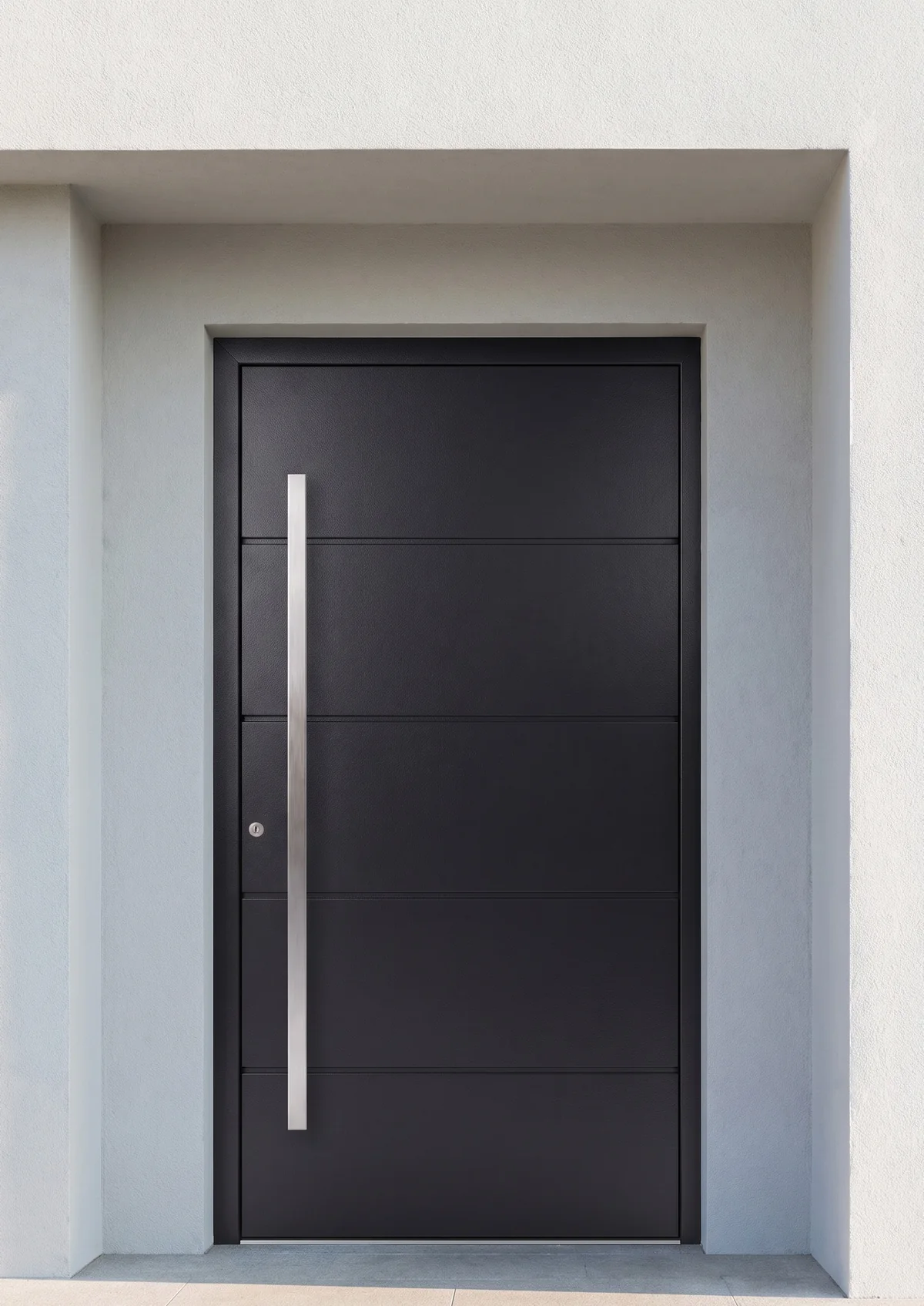 Aluminium-Haustür PANEL in Tiefschwarz